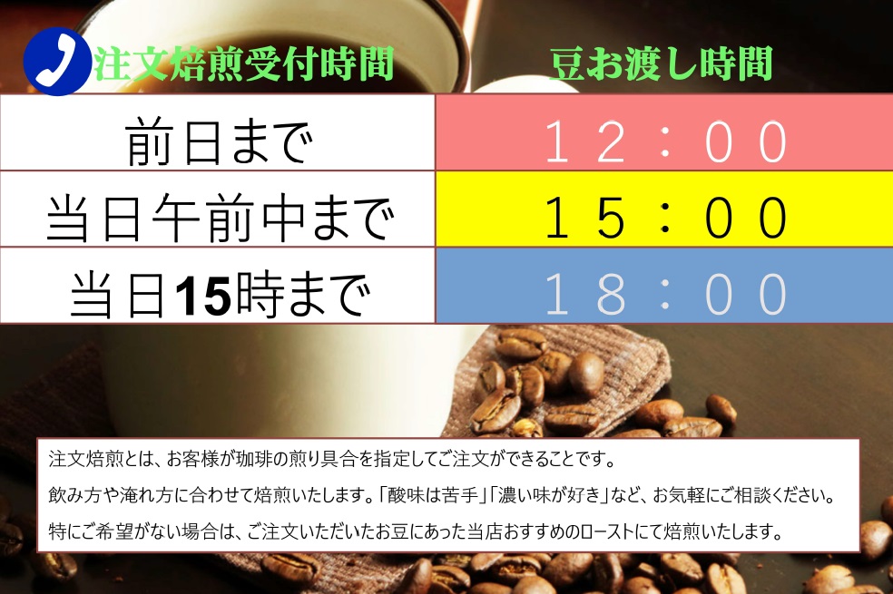 ⑤豆焼き上がり時間をご確認下さい。