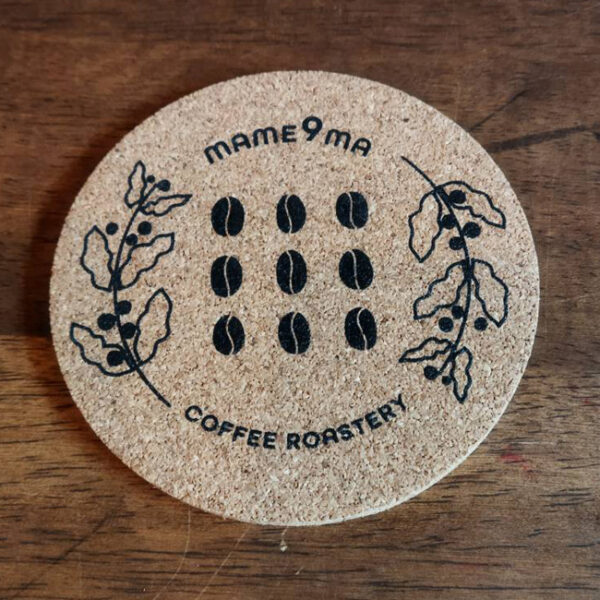 豆熊コルクコースター